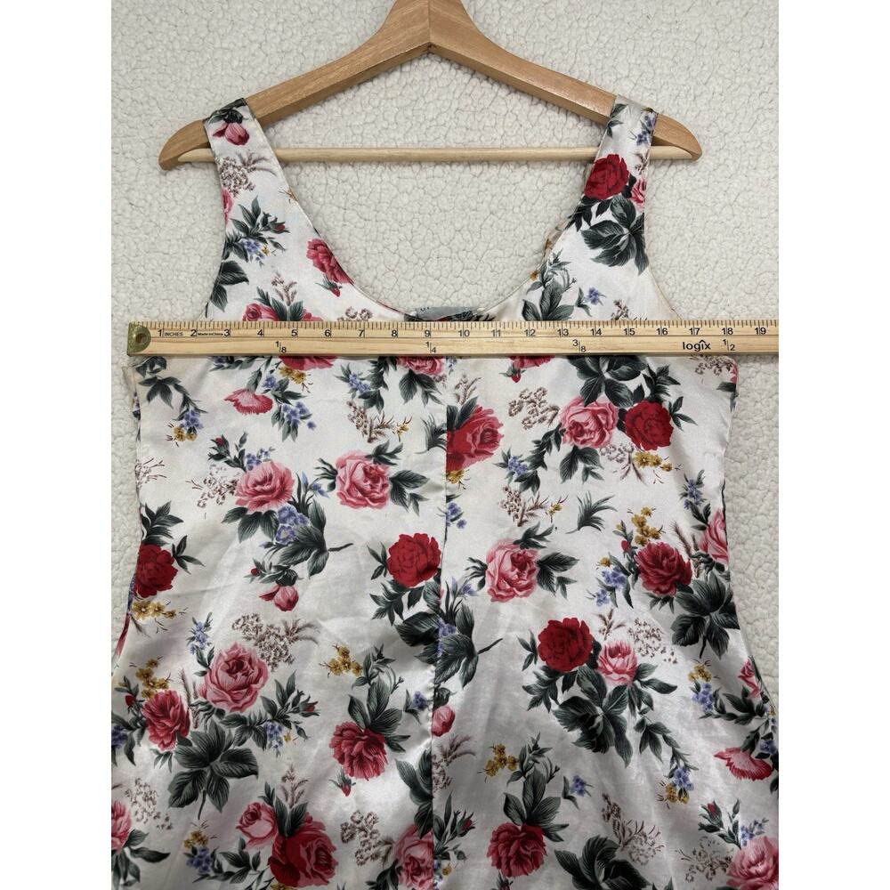 Vtg Feruccio Satin Floral Chemise Night Gown Slip Mini Dress Lingerie‎ Size M - Picture 7 of 8